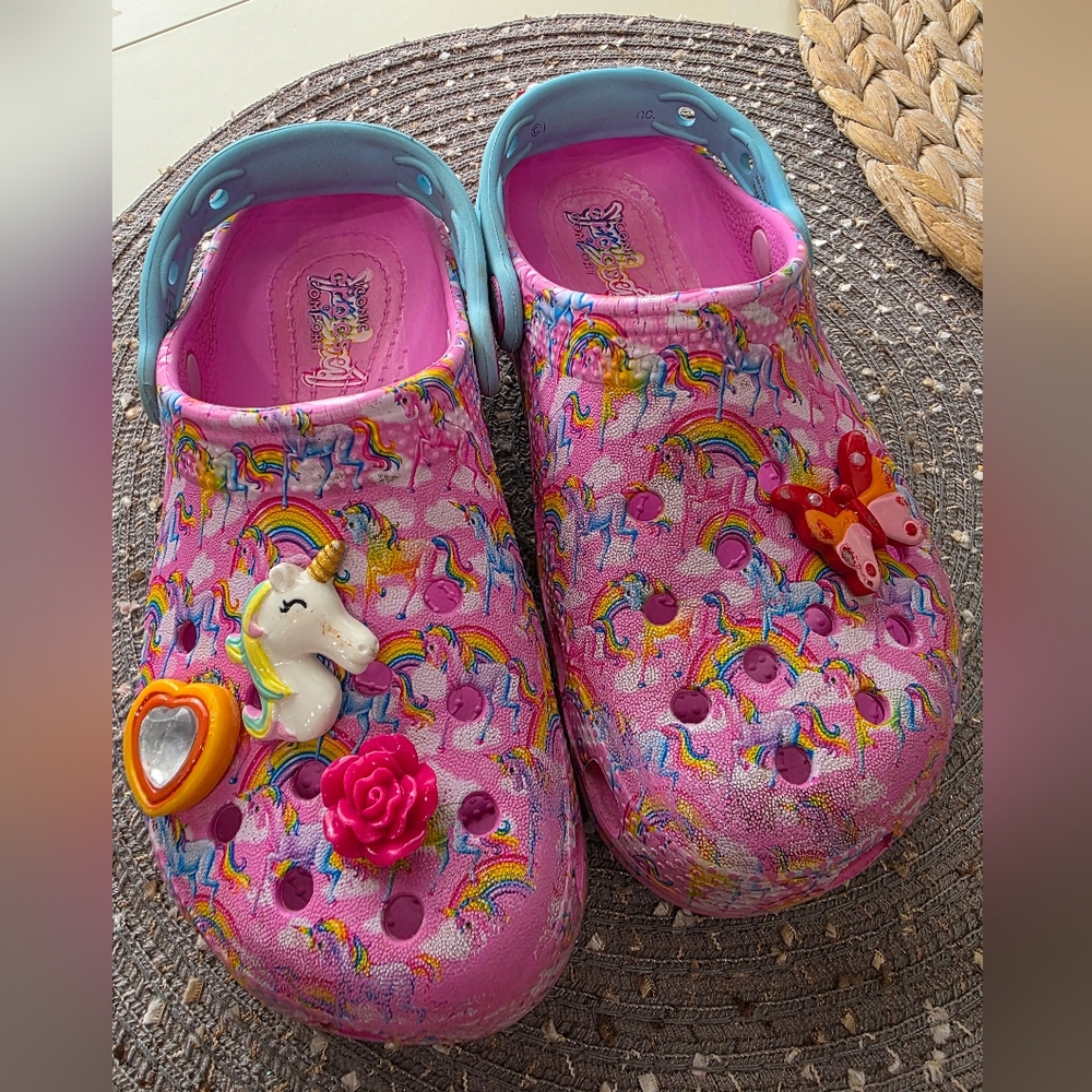 Girls Lisa Frank Crocs GUC